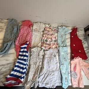 Baby Girl 6-9 Months Clothes Lot Bundle Of 11 Outfits Bodysuits Dresses Carter’s